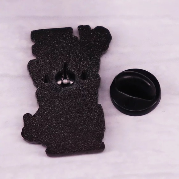 Just Want to Drink Coffee and Watch Horror Movies Enamel Pin - Picture 2 of 2